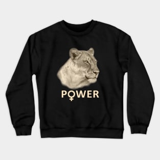 Female Power Lioness Close-up Inspirational Crewneck Sweatshirt